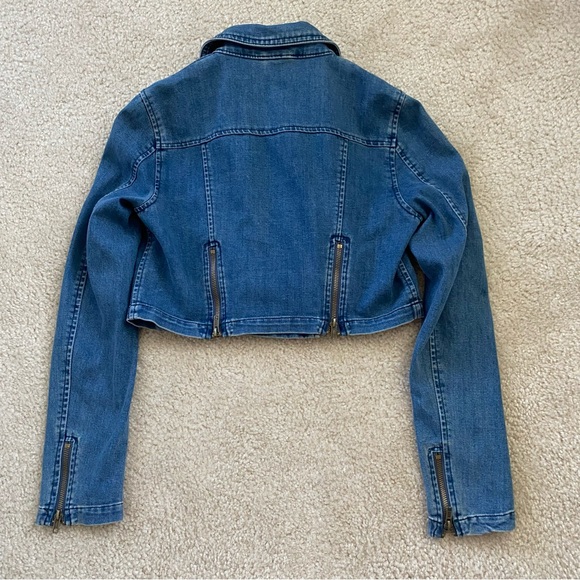 Free People Cropped Denim Jacket - Picture 5 of 9